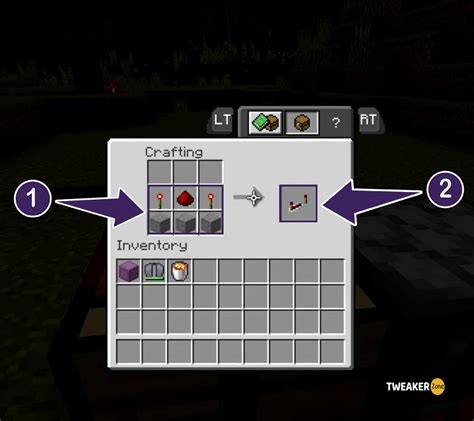 minecraft redstone repeater crafting recipe